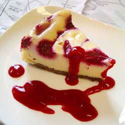 Valentine's Day White Chocolate Raspberry Cheesecake 