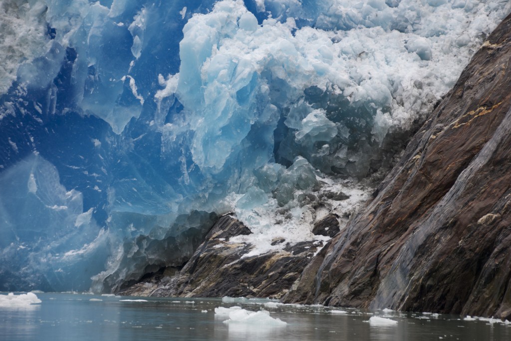 Calving of South Sawyer Glacier, Mother Nature at Her Best